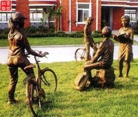 公园雕塑人物铜雕塑
