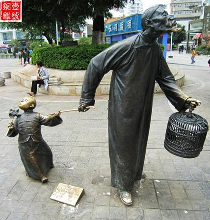 北京步行街人物雕塑
