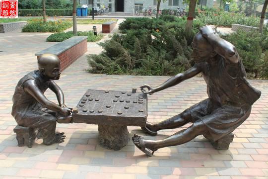 下棋雕塑 下棋雕塑