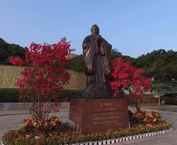 铸铜孔子圣像 铸铜孔子圣像