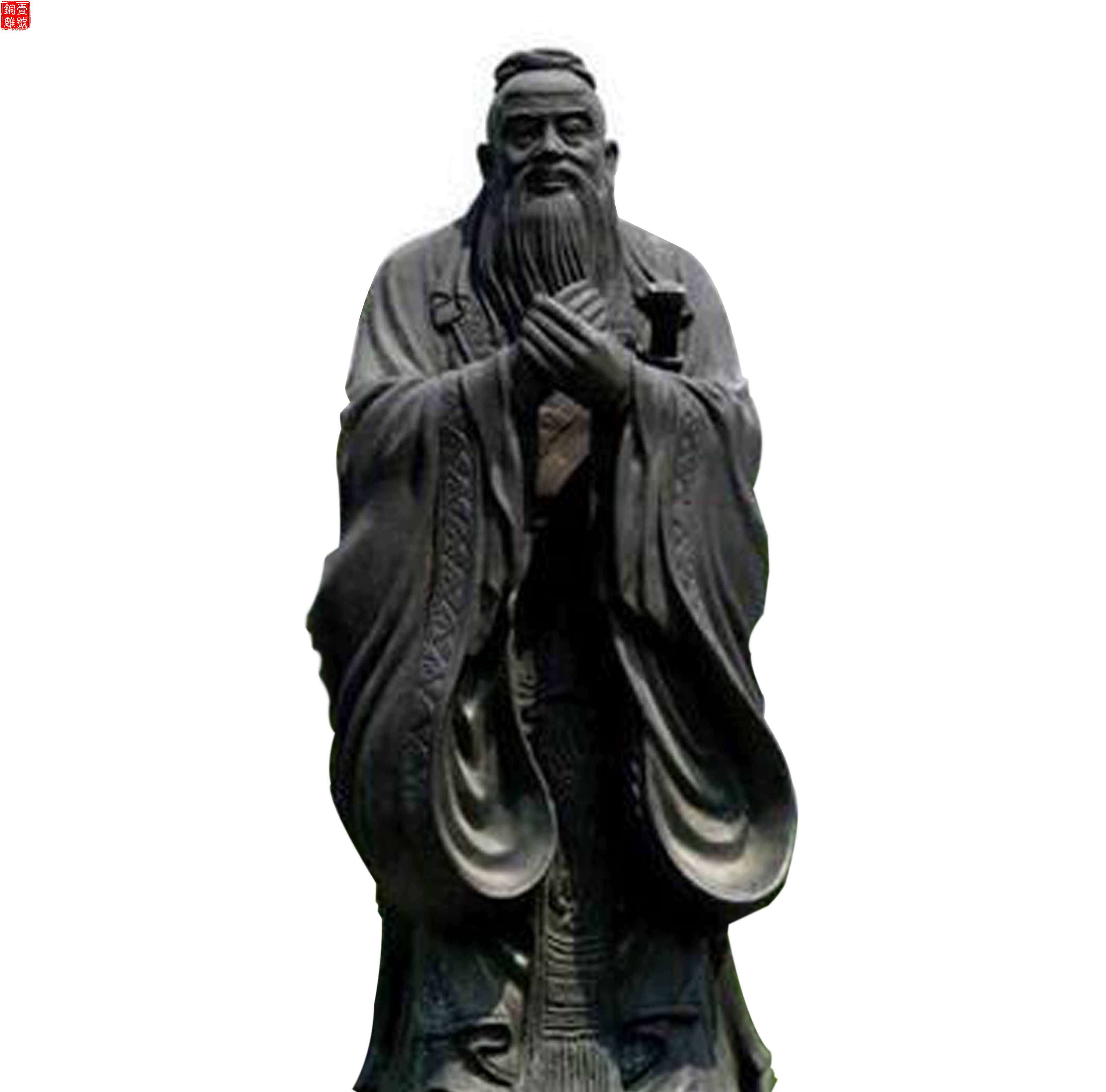 怎样描写孔子的雕像