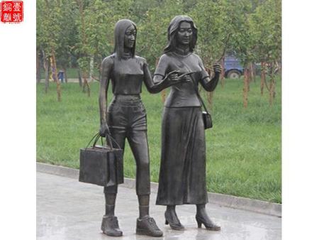 女性人物铜雕图片