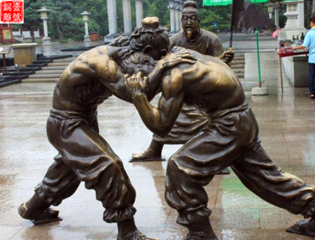 武汉江汉路步行街铜雕