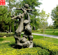 公园雕塑人物铜雕塑
